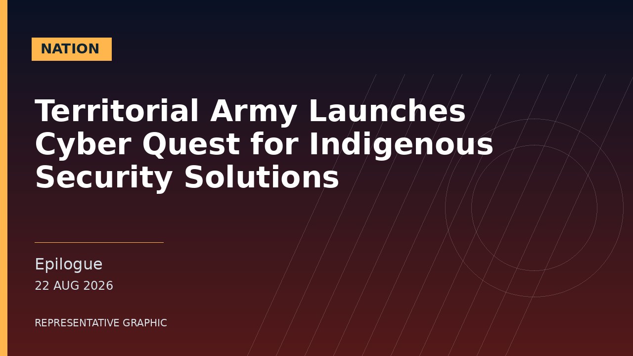 Representative graphic: Territorial Army Launches Cyber Quest for Indigenous Security Solutions