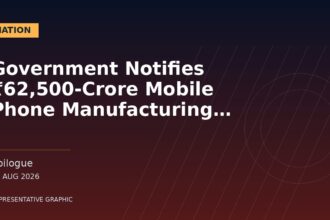 Representative graphic: Government Notifies ₹62,500-Crore Mobile Phone Manufacturing Scheme