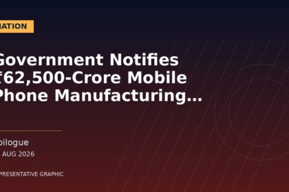 Representative graphic: Government Notifies ₹62,500-Crore Mobile Phone Manufacturing Scheme