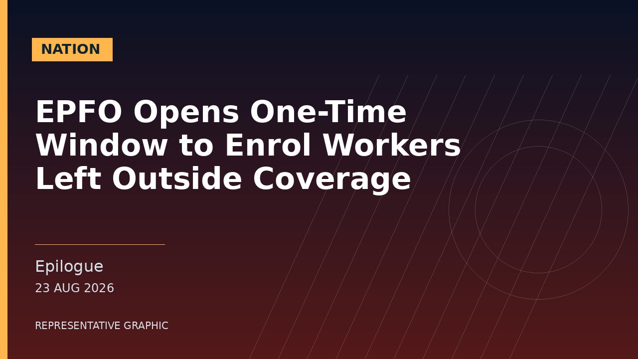 Representative graphic: EPFO Opens One-Time Window to Enrol Workers Left Outside Coverage