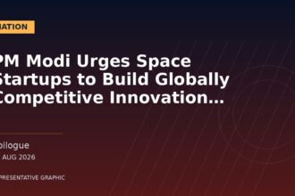 Representative graphic: PM Modi Urges Space Startups to Build Globally Competitive Innovation Ecosystem