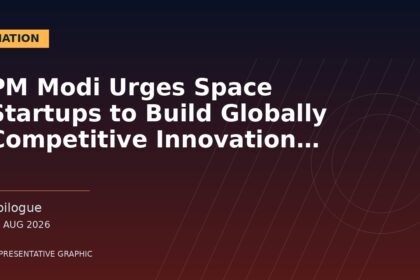 Representative graphic: PM Modi Urges Space Startups to Build Globally Competitive Innovation Ecosystem