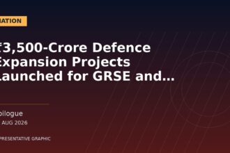 Representative graphic: ₹3,500-Crore Defence Expansion Projects Launched for GRSE and Yantra India