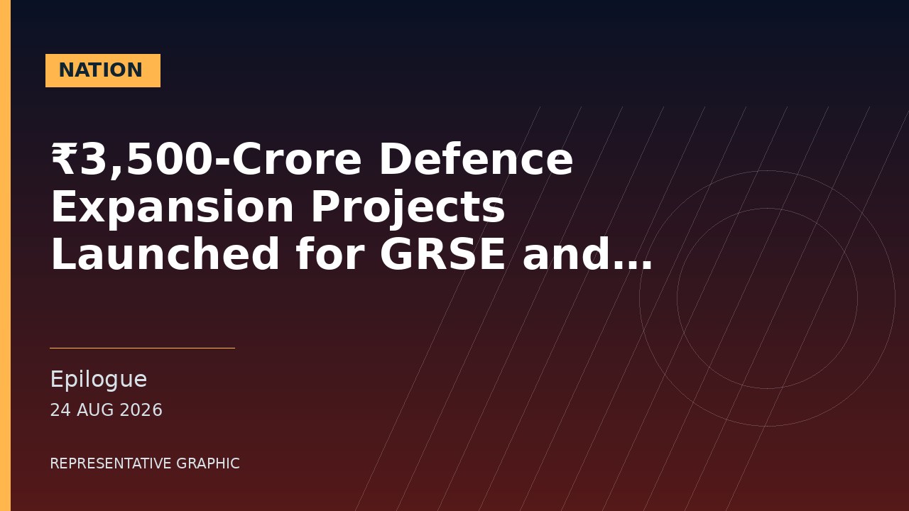 Representative graphic: ₹3,500-Crore Defence Expansion Projects Launched for GRSE and Yantra India