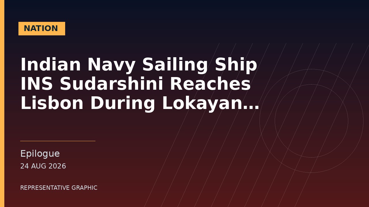 Representative graphic: Indian Navy Sailing Ship INS Sudarshini Reaches Lisbon During Lokayan Voyage