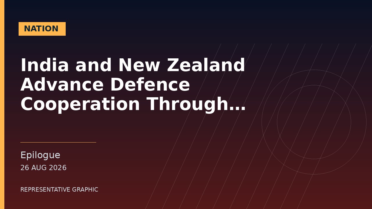 Representative graphic: India and New Zealand Advance Defence Cooperation Through Wellington Dialogue