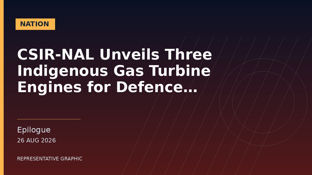 Representative graphic: CSIR-NAL Unveils Three Indigenous Gas Turbine Engines for Defence Platforms