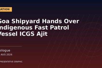 Representative graphic: Goa Shipyard Hands Over Indigenous Fast Patrol Vessel ICGS Ajit