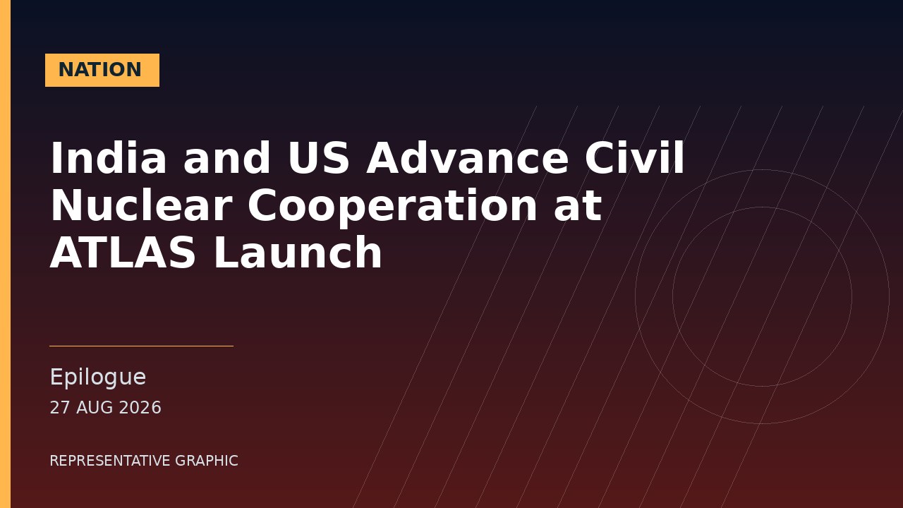 Representative graphic: India and US Advance Civil Nuclear Cooperation at ATLAS Launch