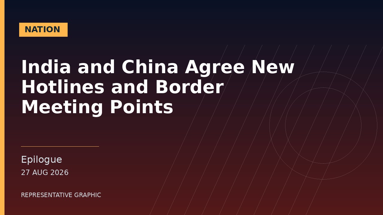 Representative graphic: India and China Agree New Hotlines and Border Meeting Points