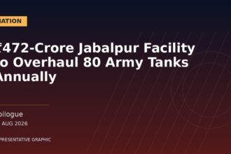 Representative graphic: ₹472-Crore Jabalpur Facility to Overhaul 80 Army Tanks Annually