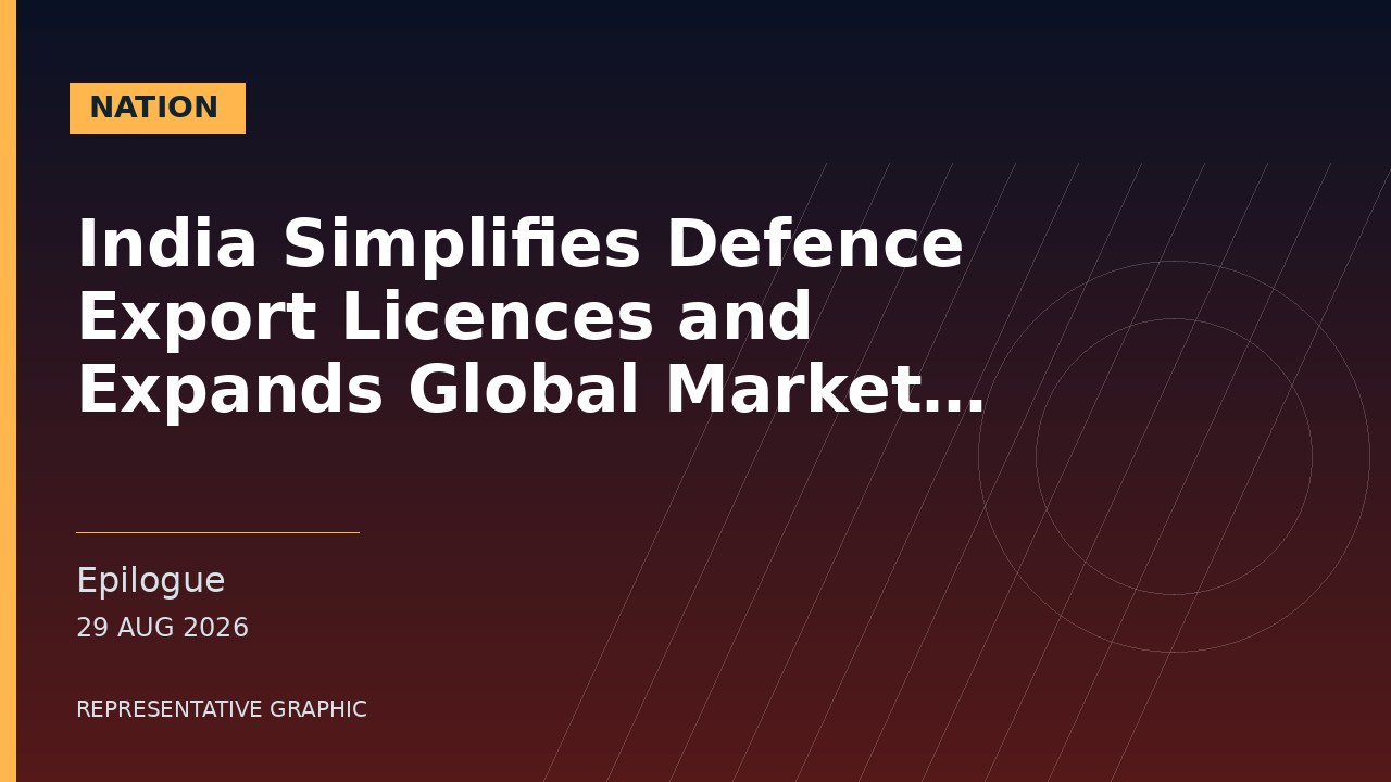 Representative graphic: India Simplifies Defence Export Licences and Expands Global Market Access