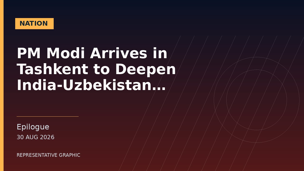 Representative graphic: PM Modi Arrives in Tashkent to Deepen India-Uzbekistan Strategic Partnership