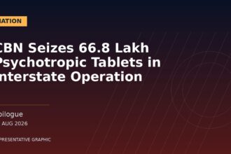 Representative graphic: CBN Seizes 66.8 Lakh Psychotropic Tablets in Interstate Operation