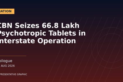 Representative graphic: CBN Seizes 66.8 Lakh Psychotropic Tablets in Interstate Operation