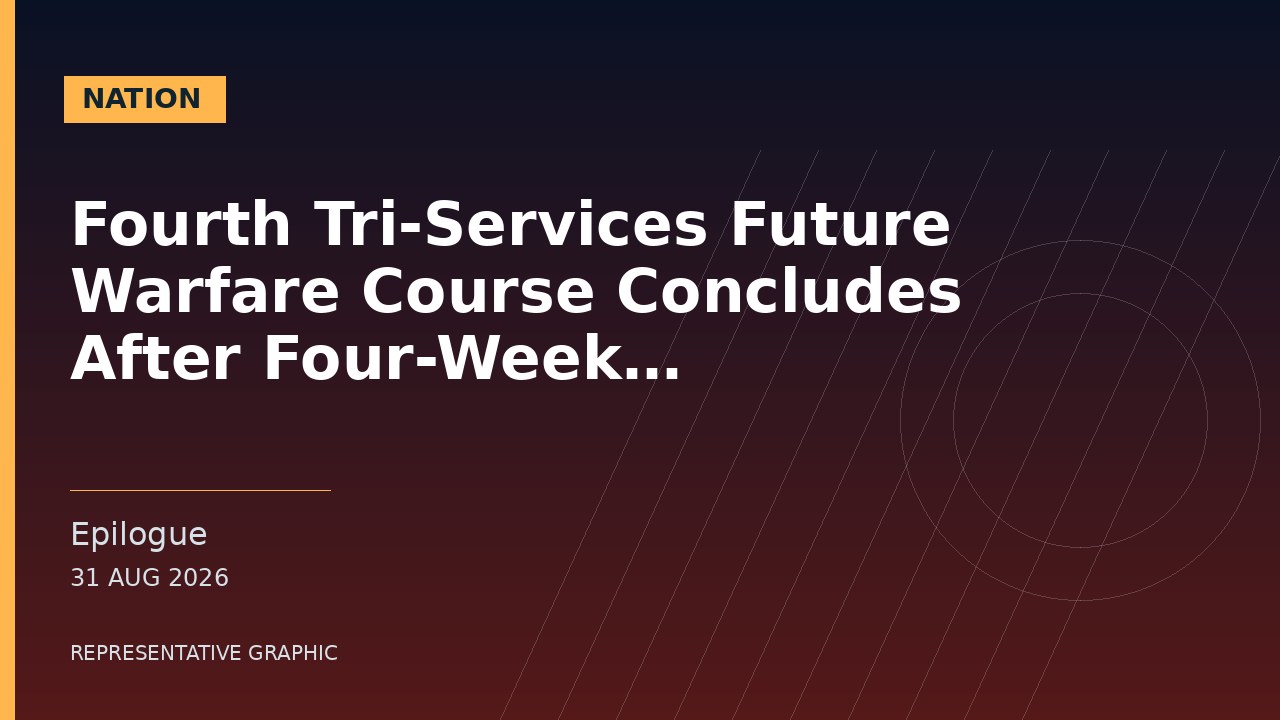 Representative graphic: Fourth Tri-Services Future Warfare Course Concludes After Four-Week Programme