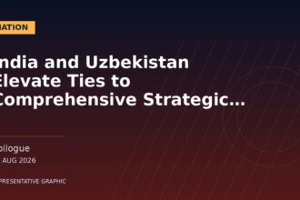 Representative graphic: India and Uzbekistan Elevate Ties to Comprehensive Strategic Partnership
