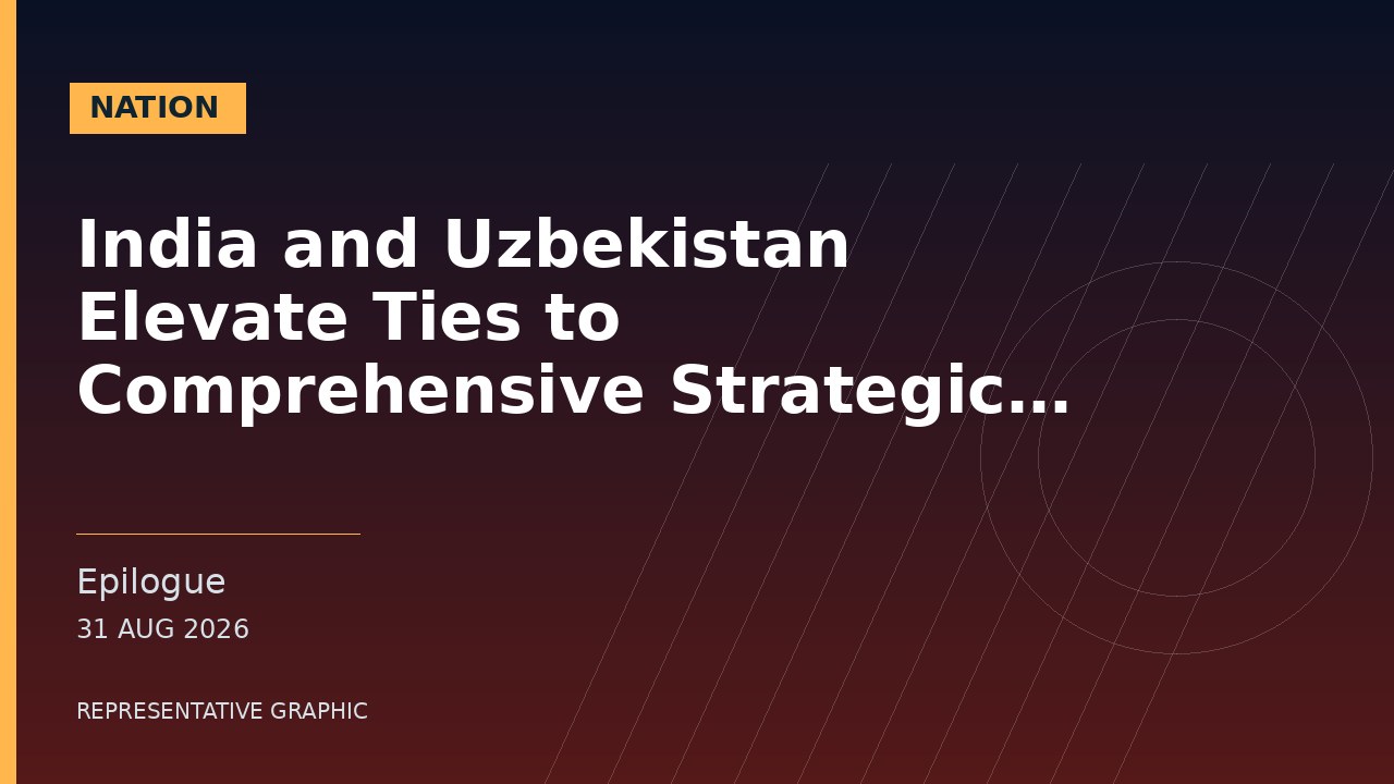 Representative graphic: India and Uzbekistan Elevate Ties to Comprehensive Strategic Partnership