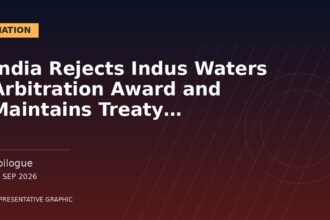 Representative graphic: India Rejects Indus Waters Arbitration Award and Maintains Treaty Suspension