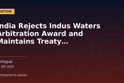 Representative graphic: India Rejects Indus Waters Arbitration Award and Maintains Treaty Suspension