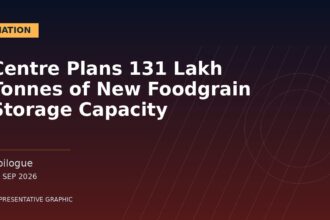 Representative graphic: Centre Plans 131 Lakh Tonnes of New Foodgrain Storage Capacity