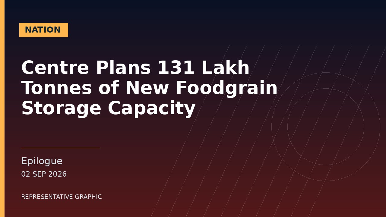 Representative graphic: Centre Plans 131 Lakh Tonnes of New Foodgrain Storage Capacity