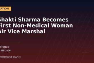 Representative graphic: Shakti Sharma Becomes First Non-Medical Woman Air Vice Marshal