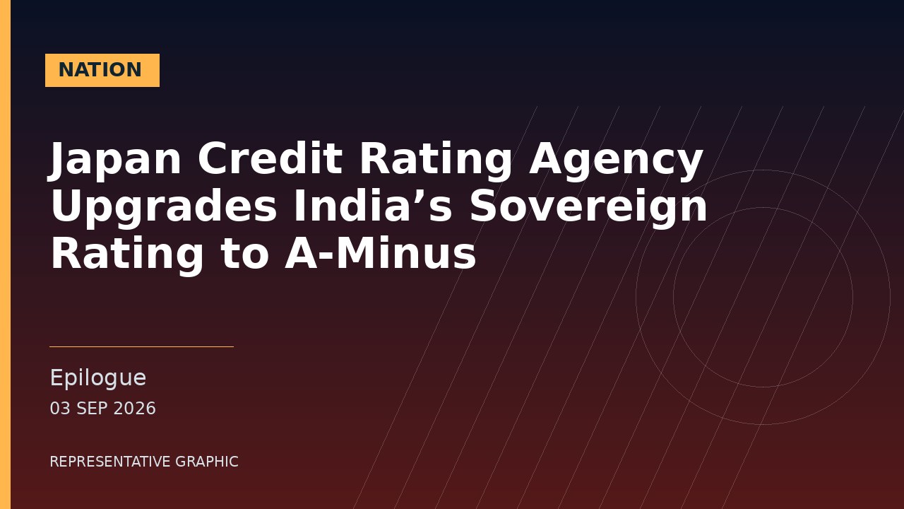 Representative graphic: Japan Credit Rating Agency Upgrades India’s Sovereign Rating to A-Minus