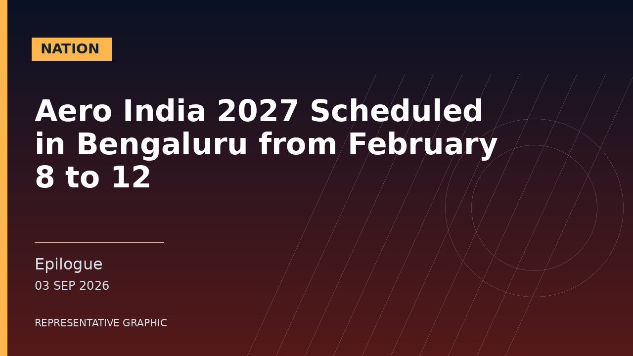 Representative graphic: Aero India 2027 Scheduled in Bengaluru from February 8 to 12