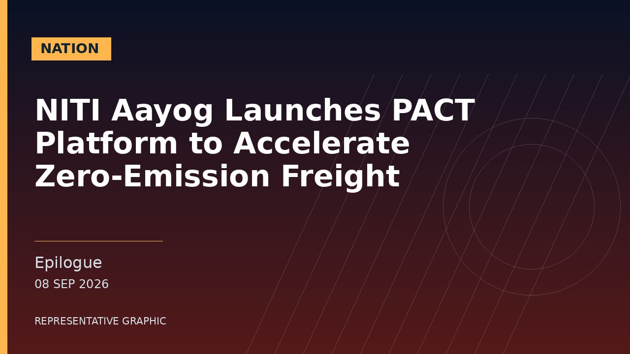 Representative graphic: NITI Aayog Launches PACT Platform to Accelerate Zero-Emission Freight