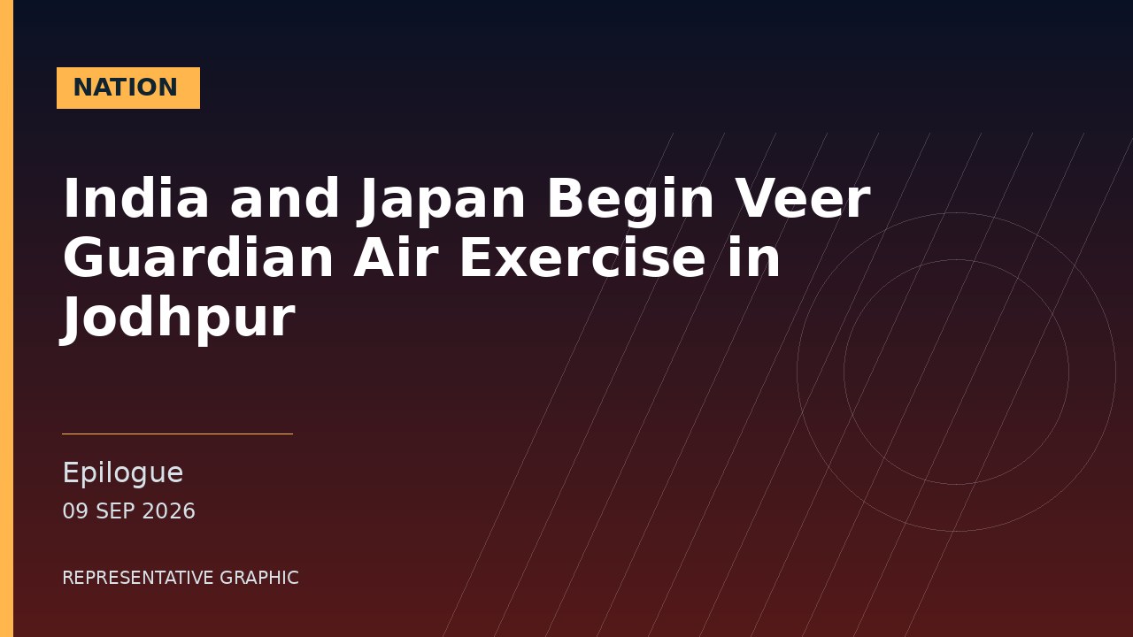 Representative graphic: India and Japan Begin Veer Guardian Air Exercise in Jodhpur