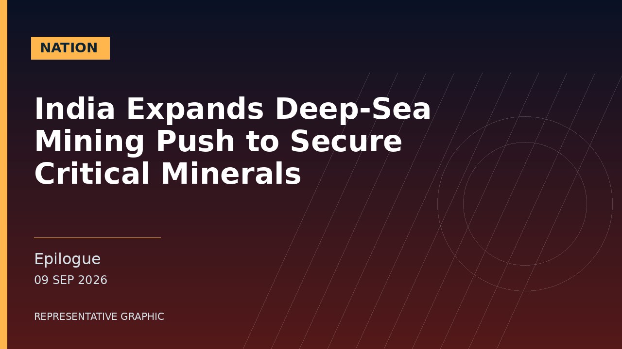 Representative graphic: India Expands Deep-Sea Mining Push to Secure Critical Minerals