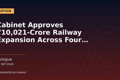 Representative graphic: Cabinet Approves ₹10,021-Crore Railway Expansion Across Four Southern States