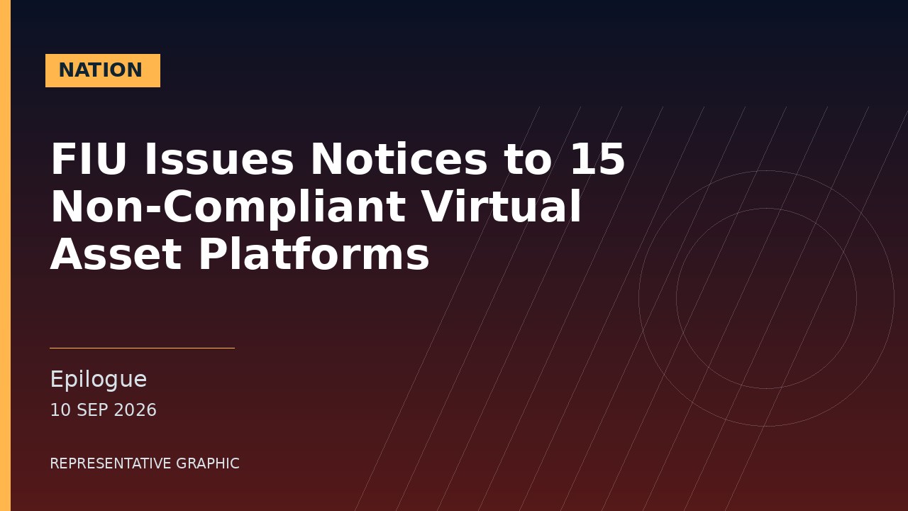 Representative graphic: FIU Issues Notices to 15 Non-Compliant Virtual Asset Platforms