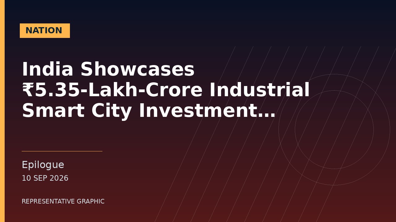 Representative graphic: India Showcases ₹5.35-Lakh-Crore Industrial Smart City Investment Potential